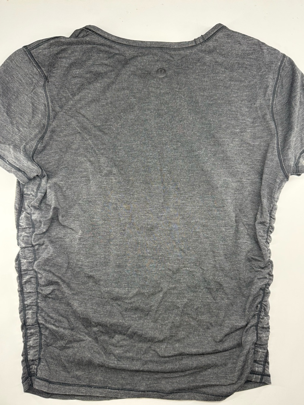 lululemon athletica Gray Short Sleeve Ruched-Side Tee